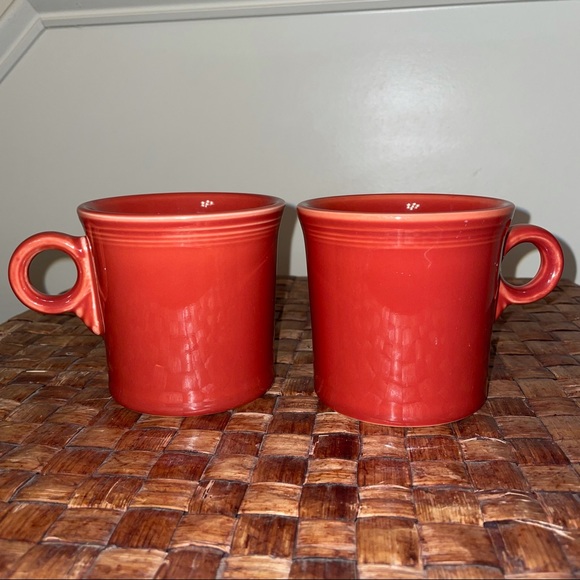 Fiesta Set of 2 Burnt Orange Mugs - Picture 1 of 5